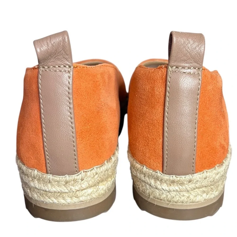 NWOT Naturalizer Orange Impress Suede Espadrille Flats Slip On Women's Size 7.5M